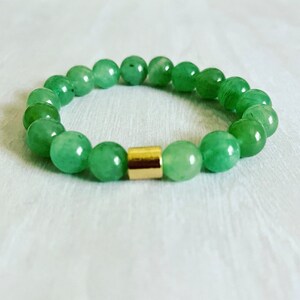 Green Aventurine Crystal Bracelet// Healing Crystal Gemstone// Lucky Aventurine Bracelet// Crystal Gemstone Bracelet