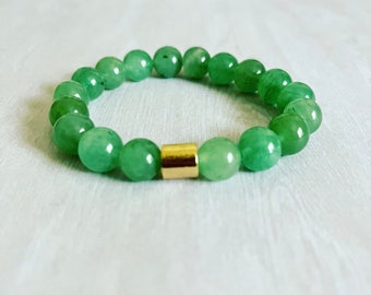 Green Aventurine Crystal Bracelet// Healing Crystal Gemstone// Lucky Aventurine Bracelet// Crystal Gemstone Bracelet