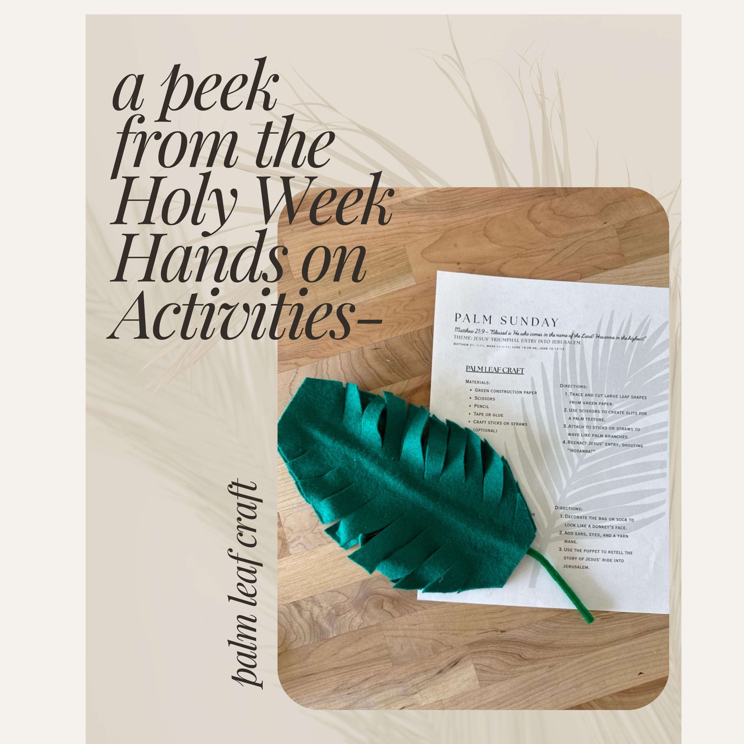 Palm Sunday Craft Printable | Bible Lesson and Activity for Kids ...
