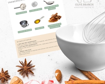 Spice-Scented Playdough Recipe Card | Printable DIY Activity | Classroom / Homeschool Sensory Play | Instant Download
