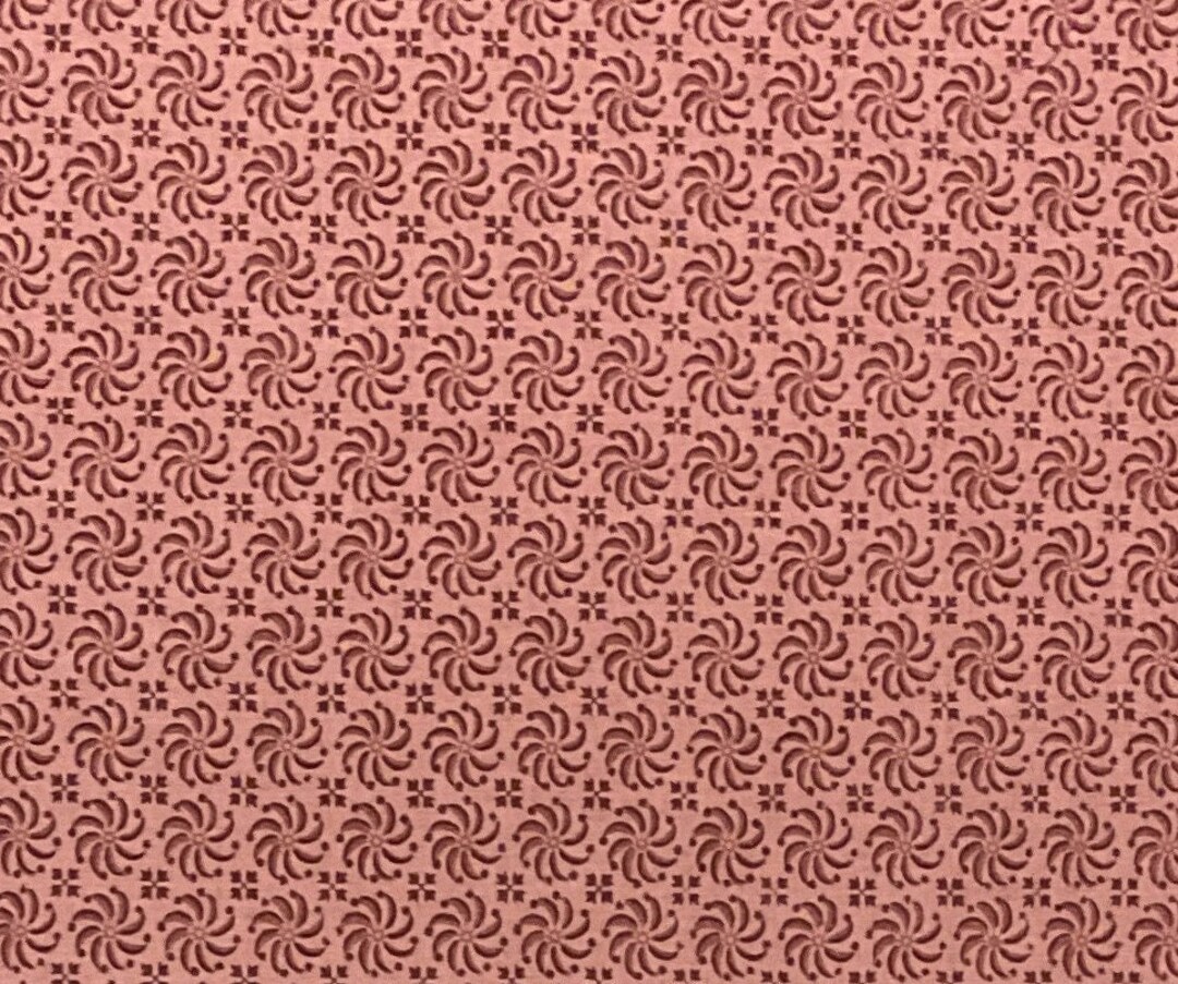 Dark Pink Fabric / Maroon and Dark Pink Swirl Pattern Etsy