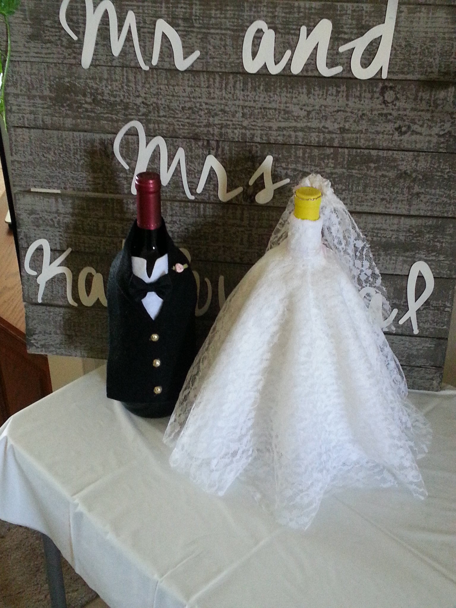 Wedding Wine Bottle Covers