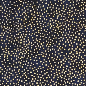 Fabric Traditions 2005 - Navy Fabric with Metallic Gold Spatter Design