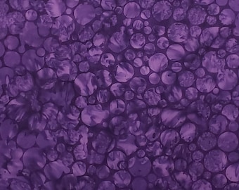 BATIK - Deep Purple "Bubble" Patterned Print Fabric