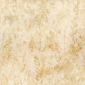 May include: A seamless pattern featuring a botanical design with a vintage aesthetic. The image showcases a beige background with delicate, faded illustrations of various plants and foliage in shades of brown and tan, creating a textured, artistic look.