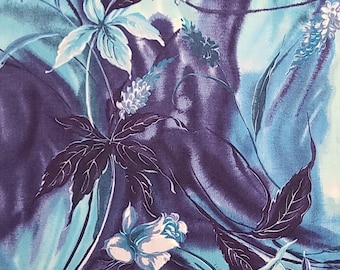 Hoffman International Fabrics - Blue Tonal Floral Print Fabric
