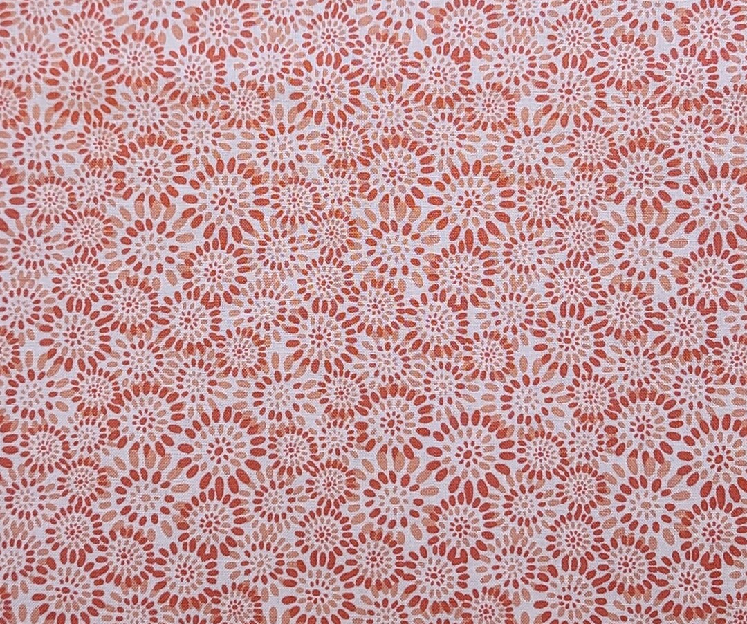 Jolanic Pattern Pattern No#jas28718 Joann Fabric - White Fabric / Dark Pink and Salmon ...