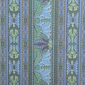 Planet Earth by Jinny Beyer for RJR Fashion Fabrics - Blue, Green, Black Border Stripe Fabric