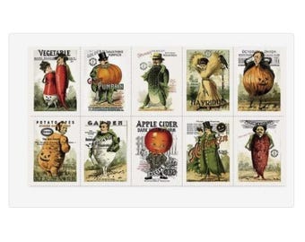 Pumpkin Patch Seedy Characters Patch Fabric Panel by J Wecker Frisch for Riley Blake Designs Pattern PD14572-PANEL 2024 ~ 24" x 43"