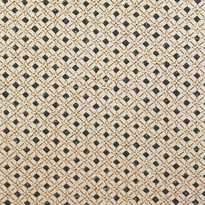 Classic Cottons 2001 - Light Tan Fabric / Grey Diamond / Tan Flower Print