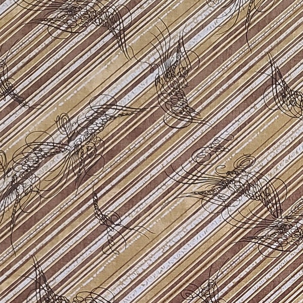 Basic Grey Urban Couture for Moda Pattern #30155 - Brown, Tan and Gray Diagonal Stripe Fabric / Black Pattern