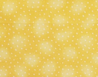 2004 Blank Textiles, Inc. - Dark Yellow Tonal Fabric / Tiny White Star Print