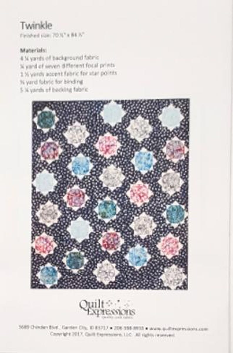 Twinkle Quilt Kit by Quilt Expressions. - Etsy