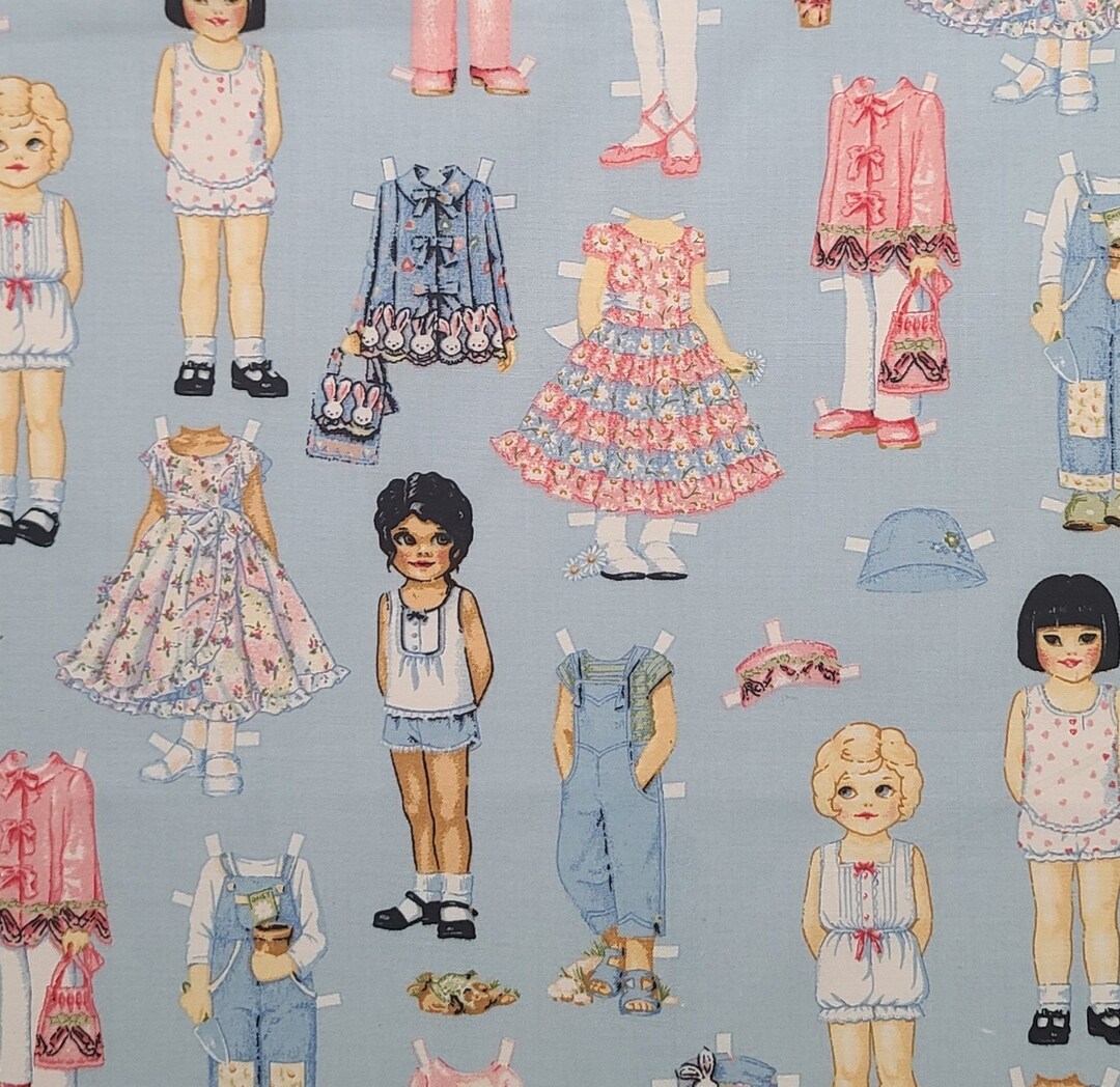 Paper Dolls by Patty Reed Designs 2004 for Fabric Traditions - Light ...