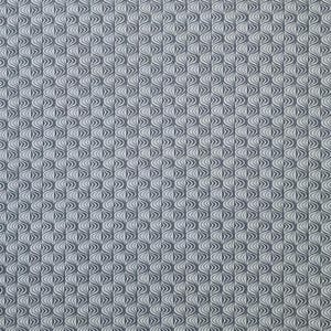 May include: A repeating pattern of dark gray, stylized, curved lines on a light gray background. The design creates a textured, wave-like effect, covering the entire surface. The pattern is symmetrical and evenly spaced.