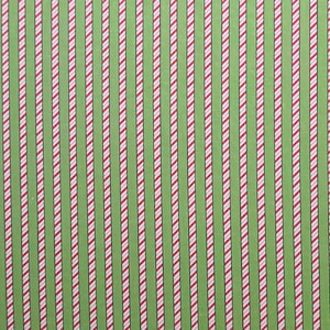 Bright Green Fabric / Peppermint Stick Stripe Fabric