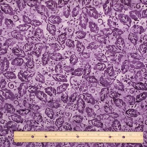 BATIK - Light Purple and Lavender Fabric / Dark Purple Leaf Pattern - Etsy