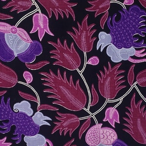 VLISCO Hollandais Wax print fabric - PURPLE WEDDING FLOWERS – AfricanFabs