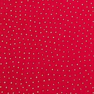 Designed and Produced Exclusively for JoAnn Stores - Red Fabric | Gold Metallic Pindots
