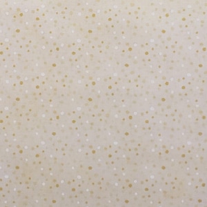 Wilmington Prints - Ivory Fabric / Gold and White Multi-Size Dots