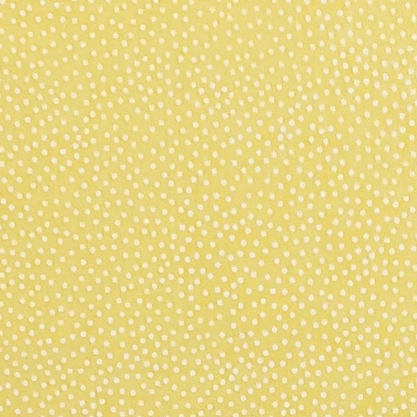 EOB - Michael Miller Fabrics Patt #C-1065 Garden Pindot - Bright Yellow Fabric / White Pin Dots