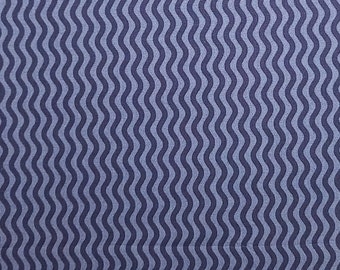 2003 Blank Textiles Inc by Karen Combs - Blue/Violet Tonal Wavy Vertical Stripe (Parallel to Selvage) Fabric