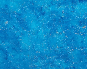 EOB - BATIK - Bright Blue Fabric / Gold Metallic Detail