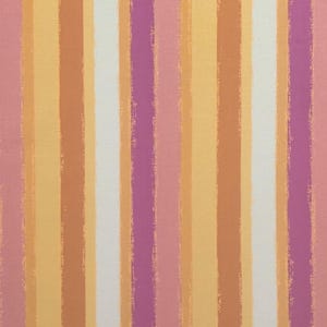 Gypsy Garden by Genevieve Gail 30968-5 Textured Stripe Windham Fabrics - Cream, Gold, Raspberry, Terra Cotta Vertical Stripe Fabric