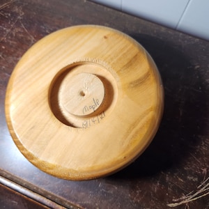 Hand turned maple wood bowl