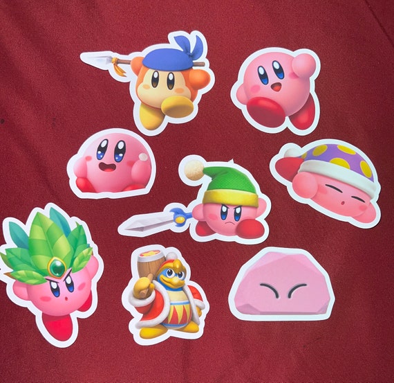 Kirby Stickers 8 Stickers King Diddy D Etsy