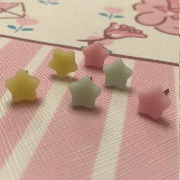 Mini pastel star stud earrings