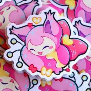 Sleepy Skitty vinyl sticker