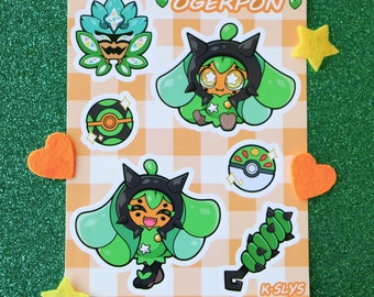 Hoja de pegatinas de Lil Ogerpon