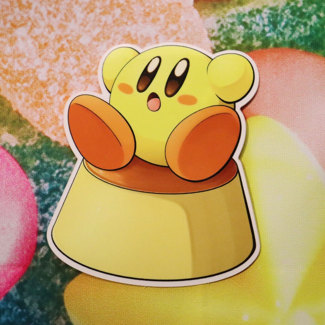 Flan Pudding Kirby Sticker Etsy