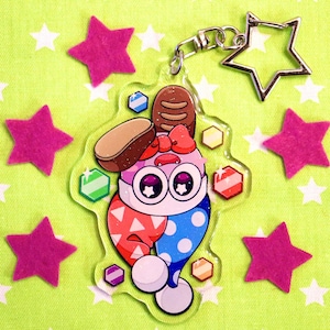 Marx jester glittery acrylic charm