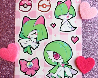 Hoja de pegatinas de la familia Gardevoir