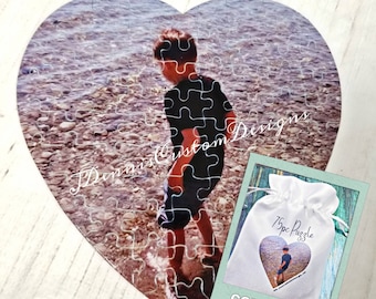 Photo Puzzle Custom Made Puzzle Personalized Picture Puzzle Heart Shaped Puzzle 75pc 80pc 210pc Puzzle Grandma Gift - Memorial Gift Mom Gift