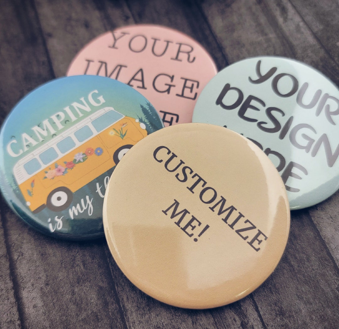 2.25 Inch Custom Button Pins - Photo Pins - Bulk Buttons - Personalized ...