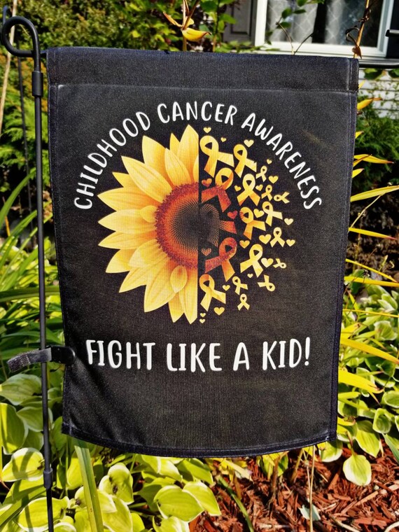 Childhood Cancer Awareness Flag Garden Flag Custom Made | Etsy