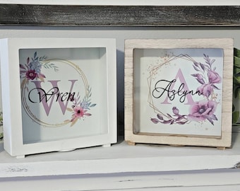 Mädchen Spardose - Personalisierte Spardose - Holz Spardose - Spardose für Mädchen - Personalisierte Kinderzimmer Dekor Geschenk Blume Sparschwein