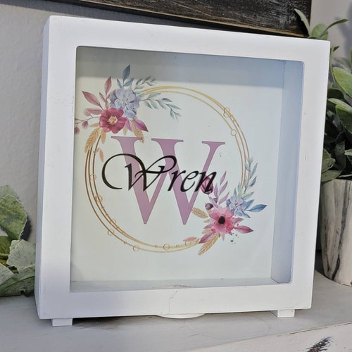 Girls Money Bank Personalized Piggy Bank Custom Wood Money Etsy