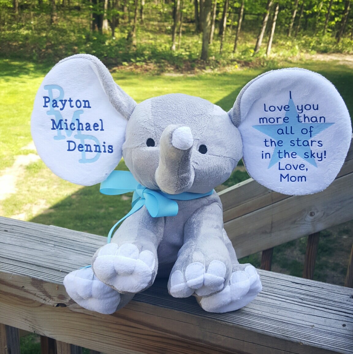 Personalized Baby Elephant Birth Announcement Gift New Etsy