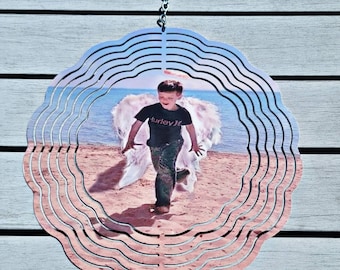 Benutzerdefinierte Metall Windspiel - Outdoor Dekor - Gedenkwindspiel - Foto Windspiel - Gedenkgeschenke - Personalisiertes Windspiel - Benutzerdefinierte Geschenke