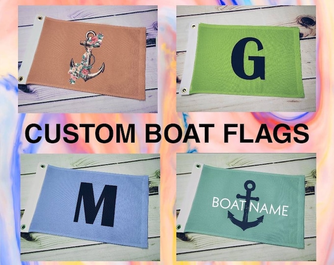 Custom Boat Flag Pontoon Boat Flag 12x18 Flag With Grommets Mini Flag