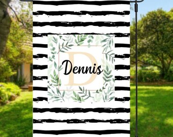 Personalisierte Garten Flagge - Garten Flagge Custom Made Yard Dekor - Outdoor-Garten-Dekor - Monogramm-Flagge - Bauernhaus Dekor - Mama Geschenk - Papa Geschenk