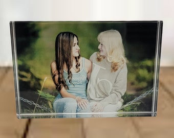 Benutzerdefinierte Glas Fotoblock - 3D Foto Geschenk - Weihnachtsgeschenk - Personalisiertes Fotoglas - Ihr Foto gedruckt