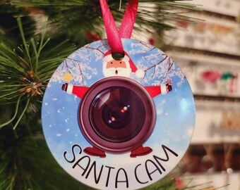 Santa Cam Ornament - Santa's Watching You - Ornamente für Kinder - Christbaumschmuck - Weihnachtsdeko - Baumschmuck Weihnachtsmann