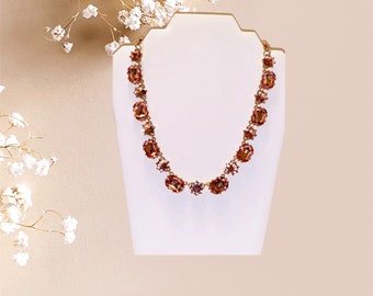 Blush Stones Gold Necklace - ADAZZLE4U - Fashion Accessories - Valentine’s Day - Gift for her.