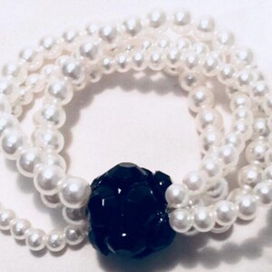 Multi-Strand Black and White Pearl - ADAZZLE4U - Fashion Accessories- Holiday Gift For Her