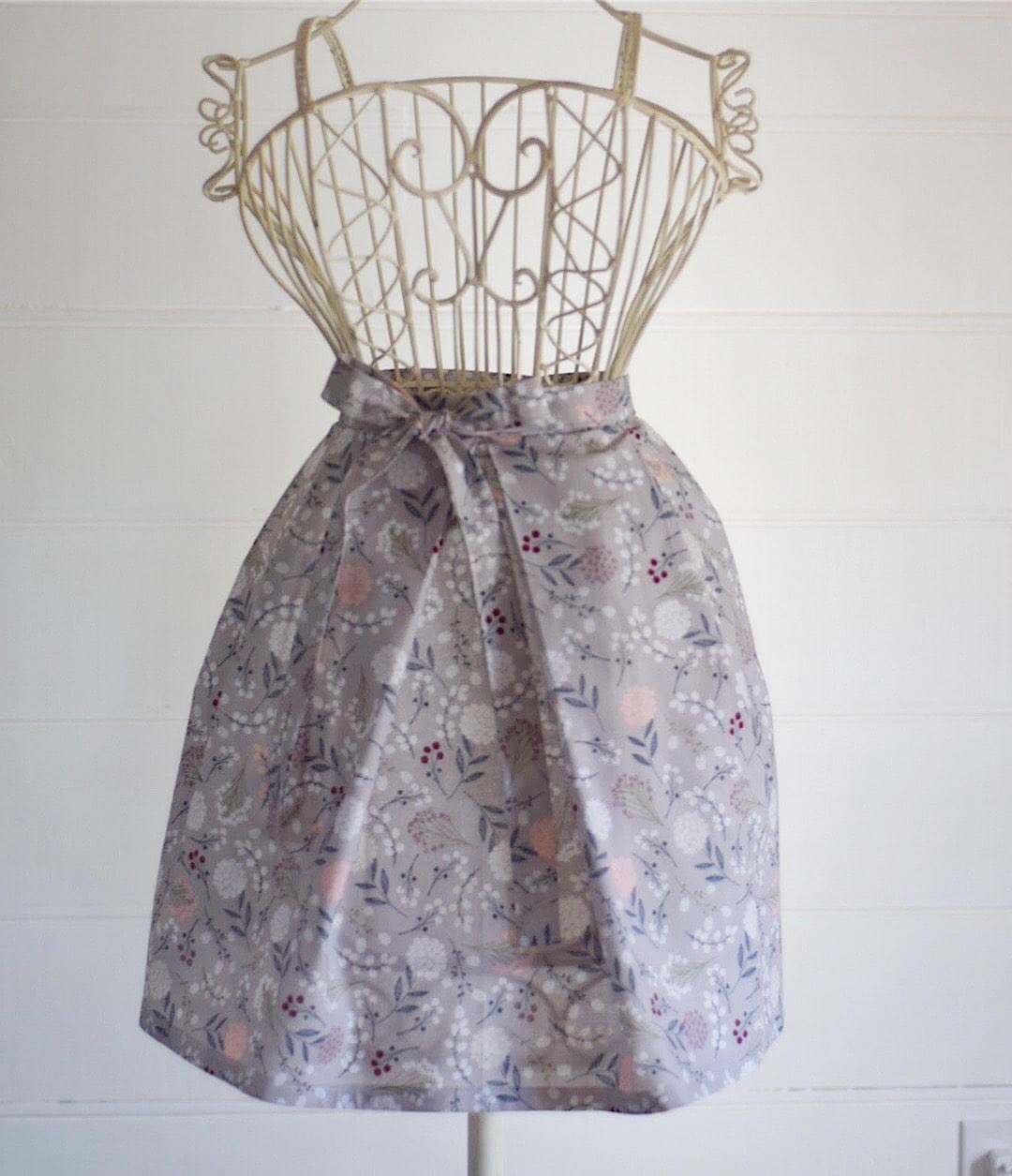 Handmade Half Apron Alyssum Kitchen Apron Garden Apron 